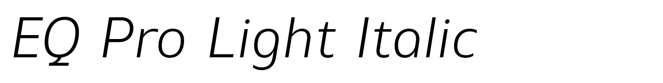 EQ Pro Light Italic